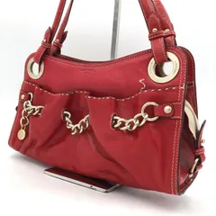 ランセル LANCEL ハンドバッグ ショルダーバッグ レザー 赤 レッド チェーンのサムネイル