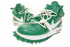 ナイキ NIKE × OFF-WHITE AIR FORCE 1 MID SP LTHR PINE GREEN 23cm DR0500-300 オフホワイト エア フォース ミッド パイン グリーン 【ブランド古着ベクトル】【中古】☆AA★●▲■260119