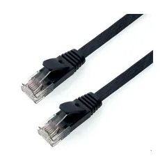 (まとめ) ホーリック LANケーブル UTP カテゴリー6A フラット 2m ブラック LC20-573FB 〔×3セット〕