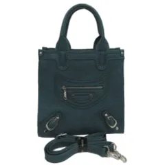 グッシオベーシック GUSCIO 2way ハンドバッグ ショルダーバッグ パンチング加工 スクエア型 PUレザー エメラルドグリーン