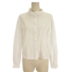 ザラ ZARA レース シャツ ブラウス 長袖 ホワイト S