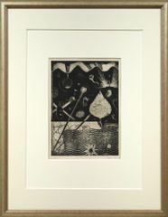 駒井 哲郎「海底の祭」メゾチント、ソフトグランド・エッチング（銅