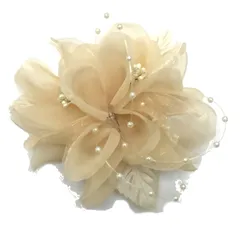 【在庫処分】Suika [粋花] ブーケ型コサージュ 51002-1 ベージュ
