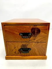 アンティーク小物入れ　ジュエリーボックス　昭和レトロ　ヴィンテージインテリア　ウッド　木製 A6615A06