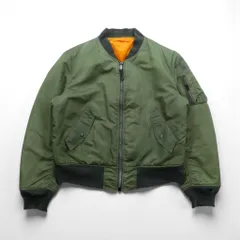 ALPHA INDUSTRIES 90年代 USA製 USAF MA-1 フライトジャケット ボンバージャケット M カーキ ナイロン リバーシブル ミリタリー