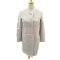 アンタイトル UNTITLED ノーカラーコート ロング丈 ウール カシミヤ混 0 ベージュ /YK22