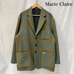 マリ・クレール テーラードジャケット チェック くるみボタン Lサイズ メンズ L ISItems【USED】【古着】【中古】50153717