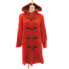 コルディア CORDIER ダッフルコート ロング丈 ジップアップ フード付き オーバーサイズ 40 L オレンジ /YK1