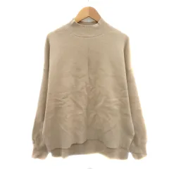ドレスキップ DRESKIP ニット セーター 長袖 ハイネック オーバーサイズ L ベージュ /YK38