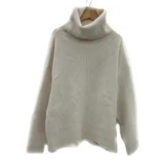 ベースメント BASEMENT ニット セーター 長袖 タートルネック 無地 F アイボリー /YS34