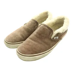 バンズ VANS スリッポン ボア スエード US9 27cm 茶 ブラウン /SS ■OS