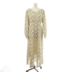 ダズリン dazzlin ワンピース F アイボリー 花柄 Vネック 長袖 /JP