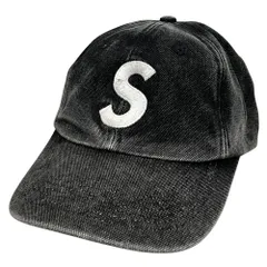 SUPREME シュプリーム 24AW Pigment S Logo 6-Panel ピグメント加工 エスロゴ キャップ ブラック 正規品 / 53987