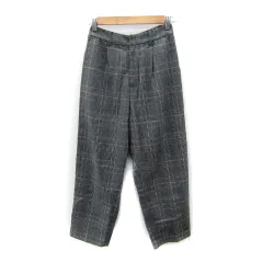 ケイビーエフ KBF アーバンリサーチ テーパードパンツ アンクル丈 グレンチェック柄 ONE グレー /SY12