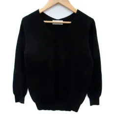 オペークドットクリップ OPAQUE.CLIP ニット セーター 長袖 Vネック S 紺 ネイビー /SM17