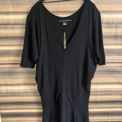 DOUBLE STANDARD CLOTHING　ダブルスタンダードクロージング　ユニクロ　【M】 ワンピース　膝丈　ブラック 　半袖のサムネイル