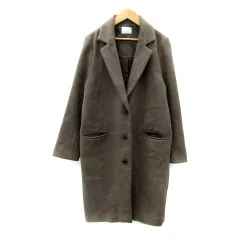 エゴイスト EGOIST チェスターコート ロング丈 無地 2 茶 ブラウン /SY5