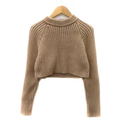 ザラ ZARA ニット セーター 長袖 ショート丈 S ベージュ /YK32