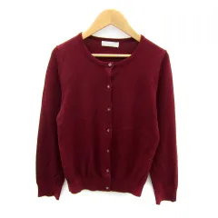 エニィスィス エニシス anySiS カーディガン ミドル丈 ラウンドネック 無地 2 ボルドー /SY38