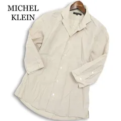 MICHEL KLEIN HOMME ミッシェルクラン オム 春夏★ 7分袖 スリム シャツ Sz.48　メンズ