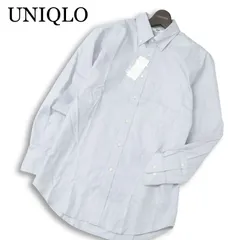 【新品 未使用】 UNIQLO ユニクロ 通年★ ファインクロス オックスフォード 長袖 ボタンダウン シャツ Sz.M メンズ グレー