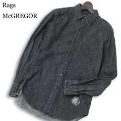 Rags McGREGOR ラグス マックレガー 通年 USED加工★デニム 長袖 ボタンダウン シャツ Sz.L メンズ 日本製のサムネイル