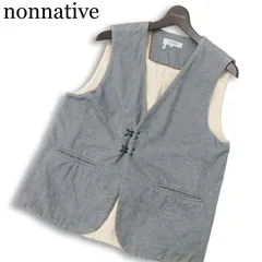 nonnative ノンネイティブ 秋冬★ 起毛 フックボタン ベスト Sz.2 メンズ グレー 日本製のサムネイル