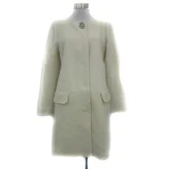 アプワイザーリッシェ Apuweiser-riche ノーカラーコート ロング丈 無地 1 オフホワイト /YS1