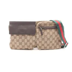 GUCCI グッチ GGキャンバス シェリーライン ウエストバッグ ボディバッグ