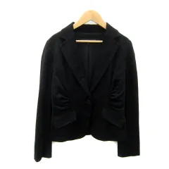 リフレクト Reflect テーラードジャケット ミドル丈 シングルボタン 総裏地 9 黒 ブラック /SY35