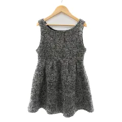 マーキュリーデュオ MERCURYDUO ノースリーブワンピース ミニ丈 F 黒 ブラック オフホワイト /YK28