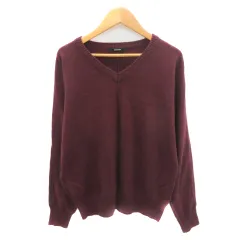ジャーナルスタンダード JOURNAL STANDARD ニット カットソー 長袖 Vネック ボルドー /YK25
