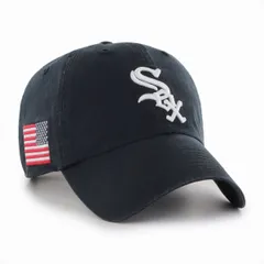 47 キャップ フォーティーセブン ブランド ホワイトソックス '47 CLEAN UP メンズ レディース 47BRAND 春 夏 秋 冬 MLB公式 White sox Heritage ブラック 刺繍 【MB】