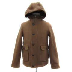 ハレ HARE コート ショート丈 フード付き S ライトブラウン /YS1