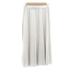 アズノウアズ as know as plus プリーツスカート ロング丈 マキシ丈 スエード調 F オフホワイト /HO26