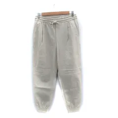 ザラ ZARA ジョガーパンツ ロング丈 フェイクレザー M アイボリー /SM2