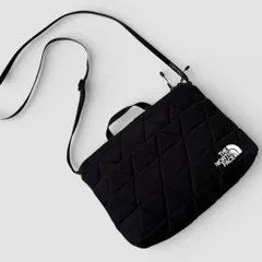 美品 THE NORTH FACE ノースフェイス ショルダーバッグ ジオフェイスポーチ NM32356 ブラック ジオフェイス