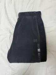 L ユニクロ x ニードルズ フリース ワイド パンツ ダーク グレー