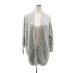 アーバンリサーチ URBAN RESEARCH ニットカーディガン ロング丈 前開き アルパカ混 F グレー /HO30