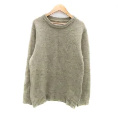 ジャーナルスタンダード レリューム JOURNAL STANDARD relume ニット セーター クルーネック 長袖 無地 アルパカ混 M カーキ /HO20