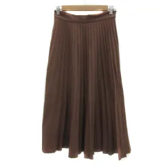 ザラウーマン ZARA WOMAN プリーツスカート マキシ丈 ロング丈 無地 S 茶 ブラウン /YS5
