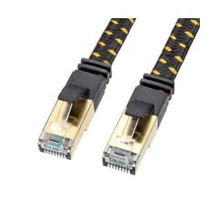 （まとめ） サンワサプライ カテゴリ8メッシュフラットLANケーブル 0.5m ブラック KB-T8MEFL-005BK 〔×2セット〕