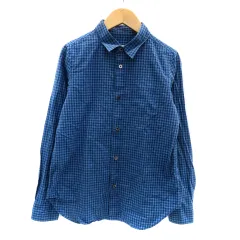 ジャーナルスタンダード ラックス JOURNAL STANDARD LUXE カジュアルシャツ 長袖 ギンガムチェック柄 2 M 紺 ネイビー 青 ブルー /HO13