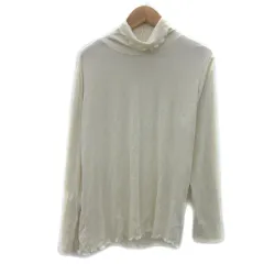 ディスコート Discoat リブカットソー 長袖 タートルネック 無地 F アイボリー /YS36