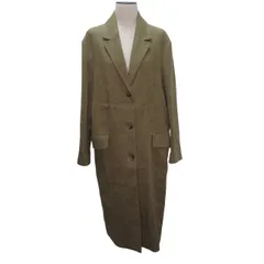 ザラ ZARA 長袖 チェスターコート ロング ヘリンボーン 背抜き Mサイズ カーキ系 SS26010147 0128