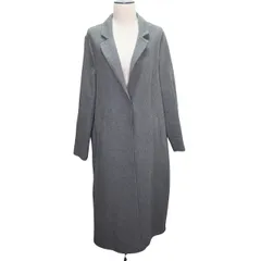 ザラ ZARA 長袖 チェスターコート ロング アウター ウール混 Lサイズ グレー SS26010563 0206