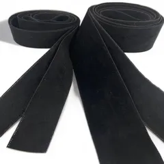 新品 豪華 両面 ベロア リボン 黒 25mm幅 38mm幅 長さ2メートル 入学式 卒業式 ウエディング ベルベット リボン 手芸 韓国で流行 (38mm幅 ブラック)