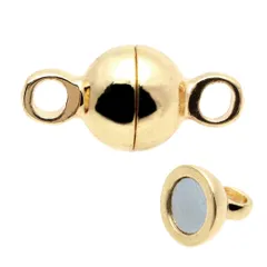 新品 10個売り マグネット 留め具 ネックレス マグネットクラスプ ボール アクセサリー パーツ ハンドメイド 製作 シルバー ゴールド 材料 金具 人気 定番 8mm ゴールド