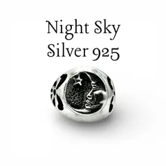 【夜空の情景】スター ムーン Silver 925 刻印 90s Vintage Design Ring シルバー ヴィンテージ デザイン リング 10号 ユニセックス 星 月 宇宙