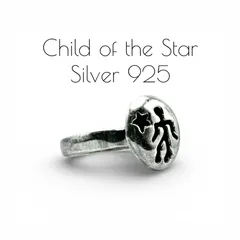 【星の導き】スター シルエット Silver 925 刻印 90s Vintage Design Ring シルバー ヴィンテージ デザイン リング 10号 ユニセックス 宇宙